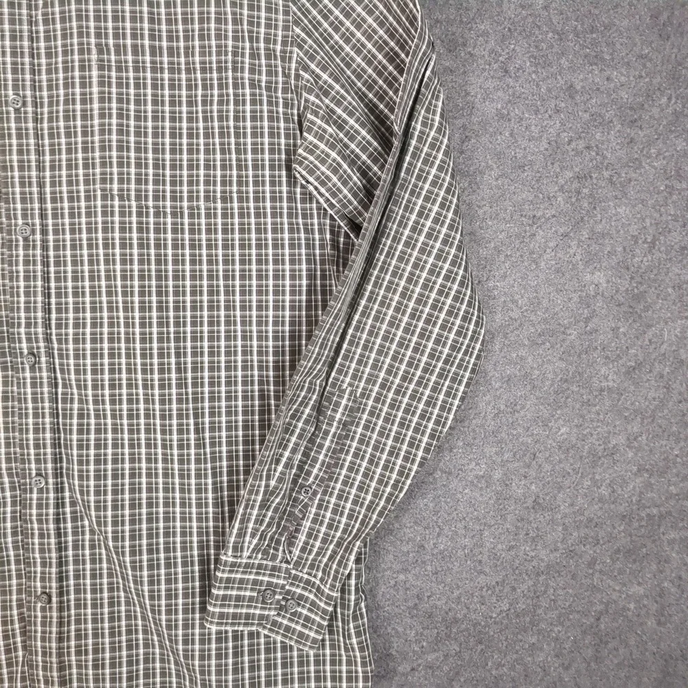 Banana Republic Men XXL Tall Soft Wash Tailored Slim Fit Plaid Button Down Shirt